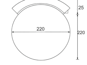 Letto Cristal Classic, disegno con misure – Ponti Divani
