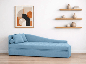 Divano letto Sun in colore azzurro