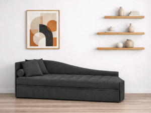 Divano letto Sun in colore grigio scuro