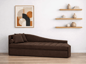 Divano letto Sun in colore marrone