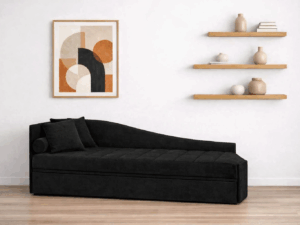 Divano letto Sun in colore nero