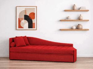 Divano letto Sun in colore rosso