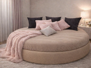 Letto rotondo Sandy – beige – Ponti Divani