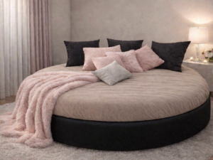 Letto rotondo Sandy – nero – Ponti Divani