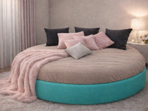 Letto rotondo Sandy – turchese – Ponti Divani